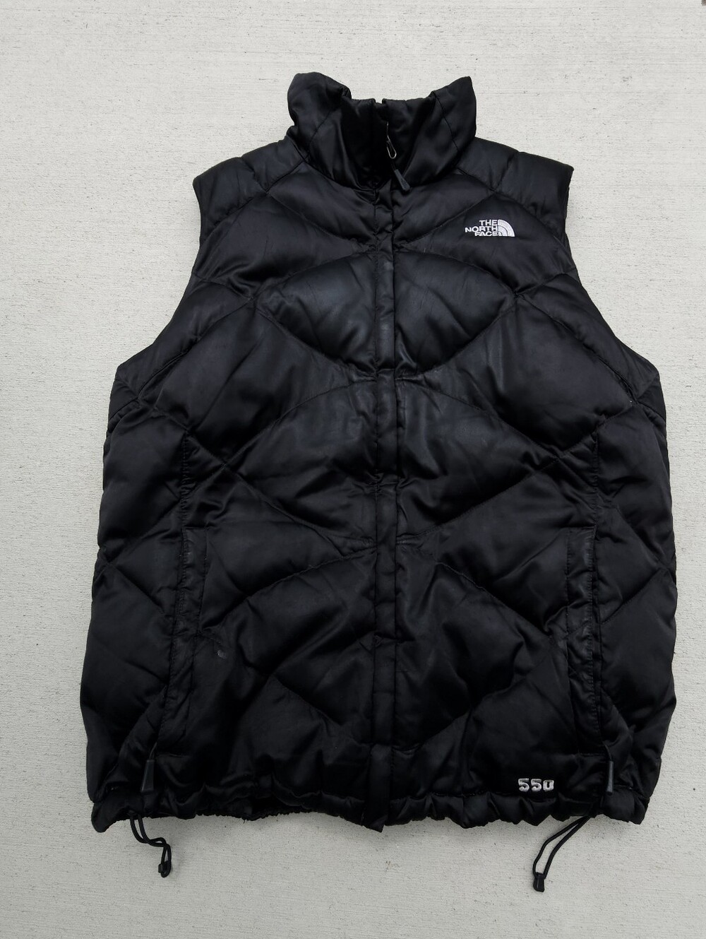 The North Face Womens Black Gilet 550 Fill Power Goose Down Quilted Vest Size XL